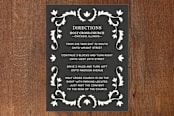 "Jacquard" - Direction Cards in Ebony by Laura Hankins - Front