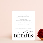 "whimsical ampersand" - Direction Cards in Black Tie by Laura Hamm - Front