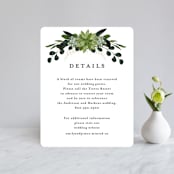 "Agave & Greens" - Direction Cards in Ivory by Susan Moyal - Front