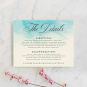 "Ombio" - Direction Cards in Aqua by GeekInk Design - Front