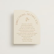 "Floral Type Arch" - Direction Cards in Cream by Baumbirdy - Front