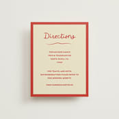 "Big Heart Wedding" - Direction Cards in Cherry by Ani Somi - Front