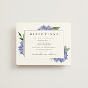 "Hydrangea Frame" - Direction Cards in Periwinkle by Susan Moyal - Front