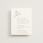 "Scripted Elegance" - Direction Cards in Linen by Ana de Sousa - Front