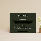 "Warner" - Direction Cards in Emerald by Carrie ONeal - Front