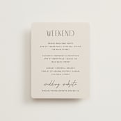 "Arabilla Overlap" - Direction Cards in Linen by Kelly Schmidt - Front