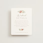 "Roses Crest" - Direction Cards in Pomegranate by Everett Paper Goods - Front