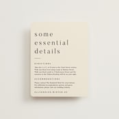 "Lineup" - Direction Cards in Latte by Jennifer Lew - Front