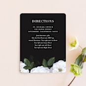 "Heirloom Roses" - Direction Cards in Ebony by Jill Means - Front
