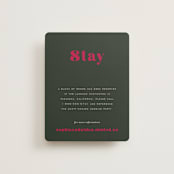 "Rose Garden" - Direction Cards in Magenta by Leah Bisch - Front