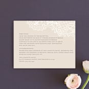 "White Lace" - Direction Cards in Coral Rose by Lauren Chism - Front
