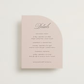 "Arch Monogram" - Direction Cards in Dusty Rose by Kelly Schmidt - Front