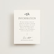"Quintessential" - Direction Cards in Cotton by Everett Paper Goods - Front