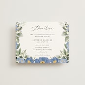 "Botanical Swag" - Direction Cards in Periwinkle by Susan Moyal - Front
