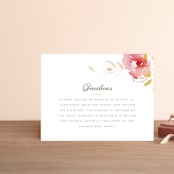"Stately Florals" - Direction Cards in Poppy by Lori Wemple - Front
