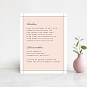 "Classical" - Direction Cards in Blush by Michelle Taylor - Front