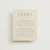 "Moderne" - Direction Cards in Graphite by Everett Paper Goods - Front