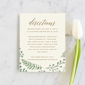 "Painted Ferns" - Direction Cards in Cream by Amy Kross - Front
