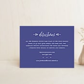 "United" - Direction Cards in Cobalt by Susan Brown - Front