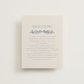 "Pavilion" - Direction Cards in Navy by Petra Kern - Front
