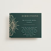 "Engraved Paisley" - Direction Cards in Cardamom by Oma N. Ramkhelawan - Front
