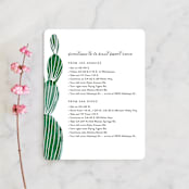 "Painted Cacti" - Direction Cards in Cactus by Olivia Raufman - Front
