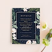 "Floral Edged Frame" - Direction Cards in Royal by Alethea and Ruth - Front