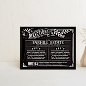 "Slated Forever" - Direction Cards in Chalkboard by GeekInk Design - Front
