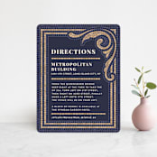 "Mosaic" - Direction Cards in Navy by GeekInk Design - Front