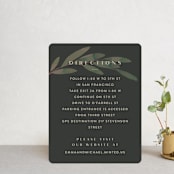 "Modern Leaves" - Direction Cards in Smoked by Shannon Chen of Four Wet Feet Studio - Front