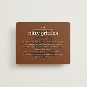 "Private Affair" - Direction Cards in Cinnamon by Nazia Hyder - Front