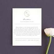 "Monogram Circle Stamp" - Direction Cards in Antique White by fatfatin - Front
