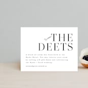 "Bold Modernist" - Direction Cards in Ink by Kristie Kern - Front