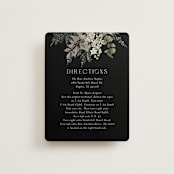 "A Wedding in the Garden" - Direction Cards in Charcoal by Chris Griffith - Front