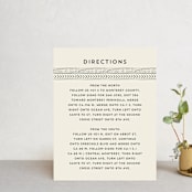 "mudcloth wedding" - Direction Cards in Cream by Erin Deegan - Front