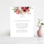 "Cascading Florals" - Direction Cards in Rouge by Leah Bisch - Front