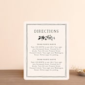 "Alabaster Florals" - Direction Cards in Slate by Jennifer Wick - Front