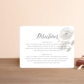 "Watercolor Floral" - Direction Cards in Fog by Jill Means - Front