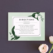 "Botanical Name Plate" - Direction Cards in Sage by Shiny Penny Studio - Front