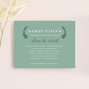 "Elegant Crest" - Direction Cards in Forest Green by Alethea and Ruth - Front
