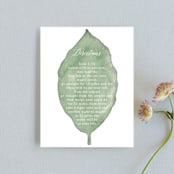 "Painted Leaf" - Direction Cards in Leaf by Katharine Watson - Front