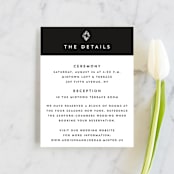 "Elan" - Direction Cards in Tuxedo by Griffinbell Paper Co. - Front