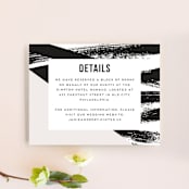 "Brushed Stripes" - Direction Cards in Cream by Everett Paper Goods - Front