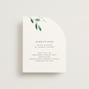 "Spring Wildflowers" - Direction Cards in Floral by Mere Paper - Front