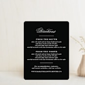 "Downtown" - Direction Cards in Onyx by Lauren Chism - Front