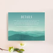 "Misty Mountain Range" - Direction Cards in Sky by Kelly Schmidt - Front