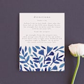 "Wildflower Floral" - Direction Cards in Navy by Katharine Watson - Front