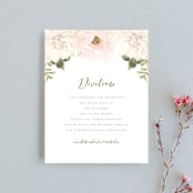 "Garden Wedding" - Direction Cards in Blush by Susan Moyal - Front