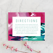 "Airy Blooms" - Direction Cards in Haute Hibiscus by Simona Camp - Front
