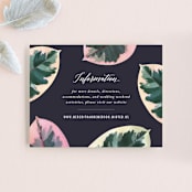 "Painterly Plant" - Direction Cards in Midnight by Hooray Creative - Front